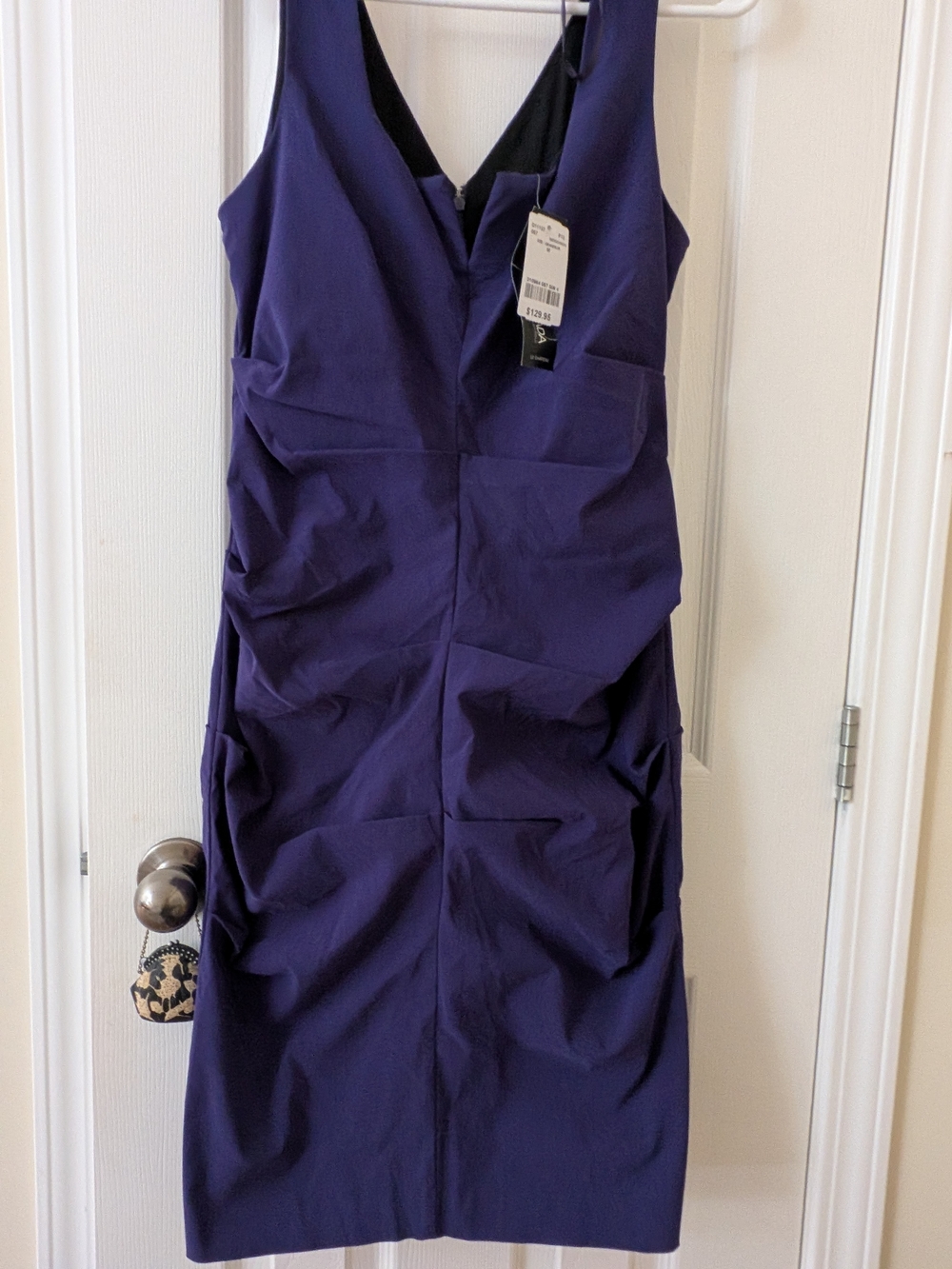 le chateau Deep Purple V-Neck Sheath Dress